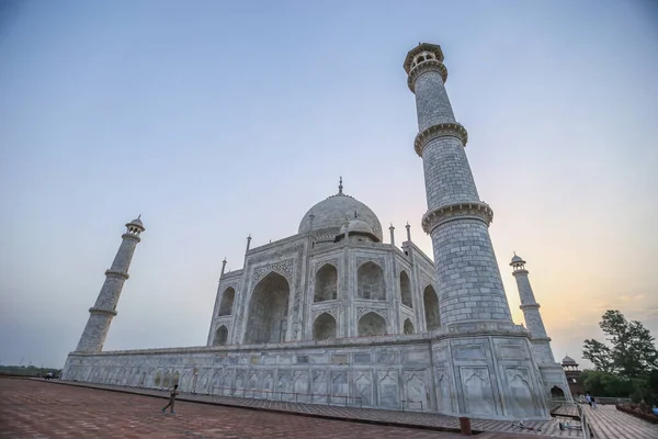 Låg Vinkel Skott Taj Mahal Agra Indien — Stockfoto