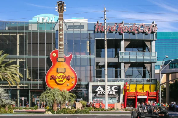 Hard Rock Kávézó Üvegépülete Boltokkal Las Vegasban — Stock Fotó