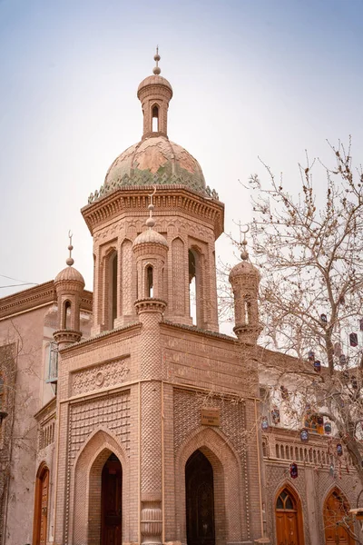 Tiro Vertical Edifício Arquitetônico Mesquita Kashgar — Fotografia de Stock