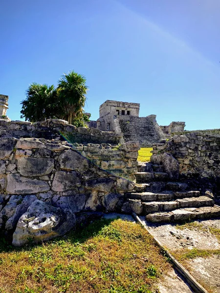 Plano Vertical Zona Arqueológica Tulum México —  Fotos de Stock