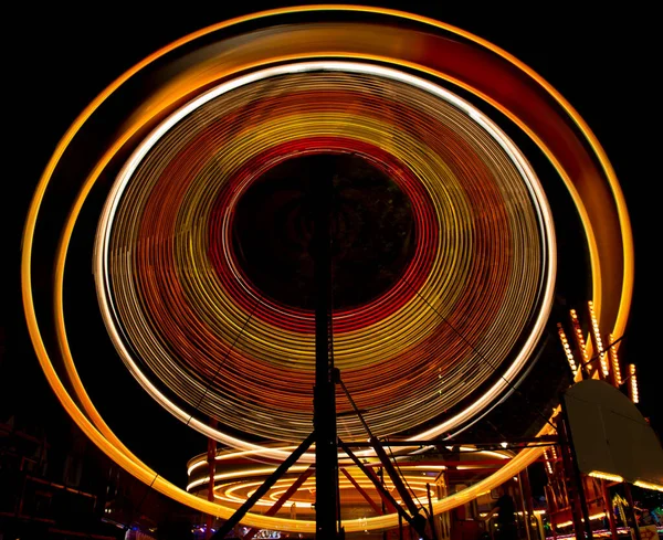 Closeup Light Trace Big Wheel Giles Fair Oxford — Stock Photo, Image