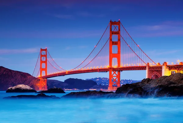 San Francisco Kaliforniya Daki Ünlü Golden Gate Köprüsü Abd — Stok fotoğraf