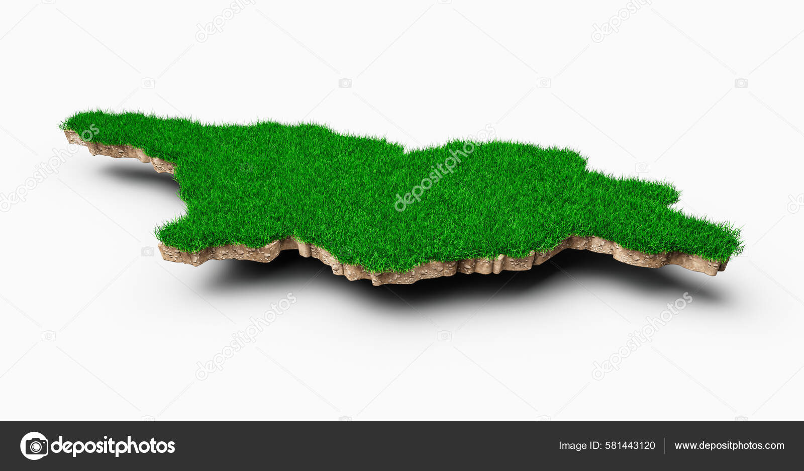 Render Map Soil Land Geology Cross Section White Background Stock Photo by ©wirestock