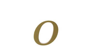 sıfır altın 0 numara 3d illüstrasyon oluşturucu