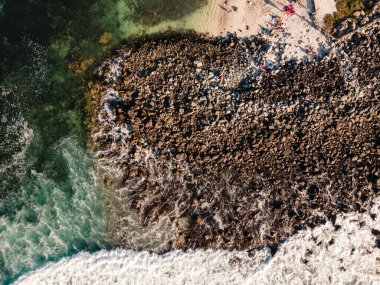 Şili 'deki Totoralillo plajının manzarası.