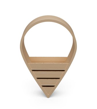 Beyaz bir arkaplan üzerinde bir harita işaretleyici konum sembolünün 3B görüntüleyicisi