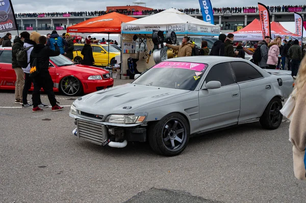 Szürke Toyota Mark X90 Hangolt Japán Sportkocsi — Stock Fotó