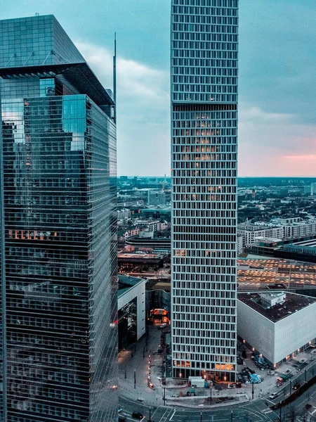 Portrét Města Frankfurt Nad Mohanem Německu — Stock fotografie