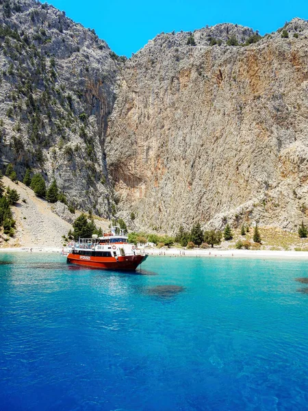 Symi Griechenland Juli 2021 Die Bucht Von Saint George Ist — Stockfoto