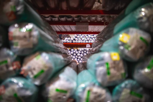 Workers Textile Wearhouse Checking Products — Stock Photo, Image