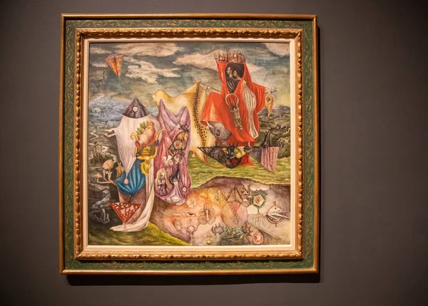 Nahaufnahme Eines Gemäldes Von Leonora Carrington Der Ausstellung Tate Modern — Stockfoto