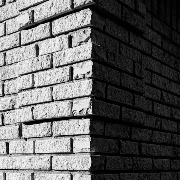 Zbliżenie Ujęcie Szarej Cegły Ściana Tekstura Tło — Zdjęcie stockowe