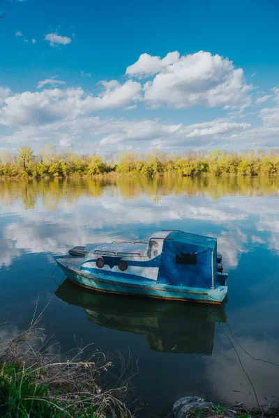 Das Boot Auf Dem Parvin Lake Durch Die Pinelands Von — Stockfoto