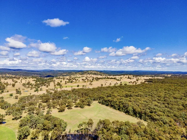 Flygfoto Över Bushland Dammar Och Countryside Emmaville New South Wales — Stockfoto