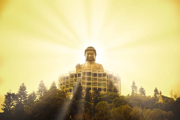 Der Riesige Buddha Von Tiantan Hongkong — Stockfoto