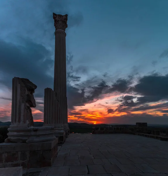 Oude Ruïnes Van Oudna Capitol Tunesië — Stockfoto