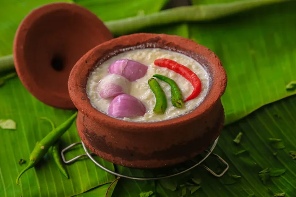 Chaddannam Indian Famous Traditional Fermented Rice Curd Rice Curd Rice — Stock Photo, Image