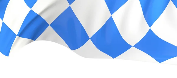 Texter Bandeira Baviera Cores Azul Branco Isolado Fundo Branco — Fotografia de Stock