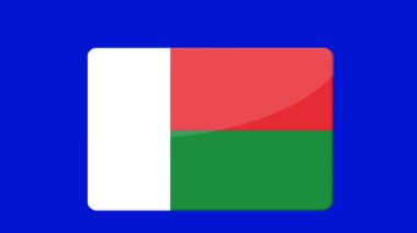 Madagaskar bayrağı mavi ekranda beliriyor