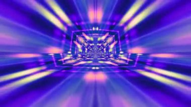 Renkli fraktal desen hareketleriyle soyut bir döngü animasyonu