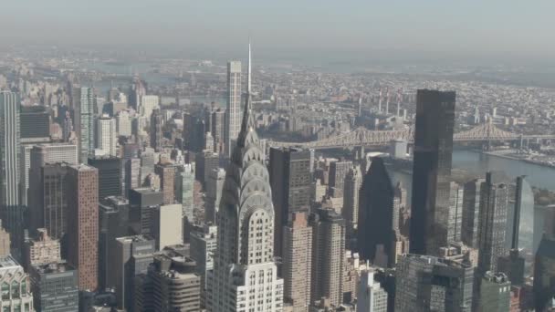 Вид Воздуха Небоскребы Нью Йорка — стоковое видео