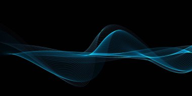 Güzel renk açık mavi dalga tasarımı