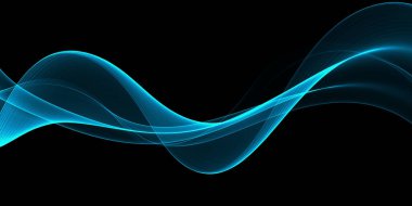 Güzel renk açık mavi dalga tasarımı