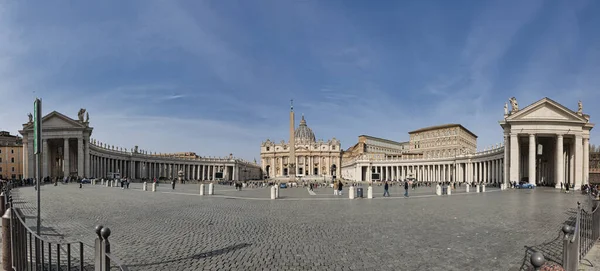 Panoramiczny Widok Bazylikę Piotra Watykanie — Zdjęcie stockowe