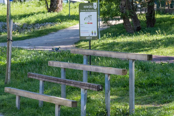 A maintenance circuit space in the Jamor Urban Park in Lisbon