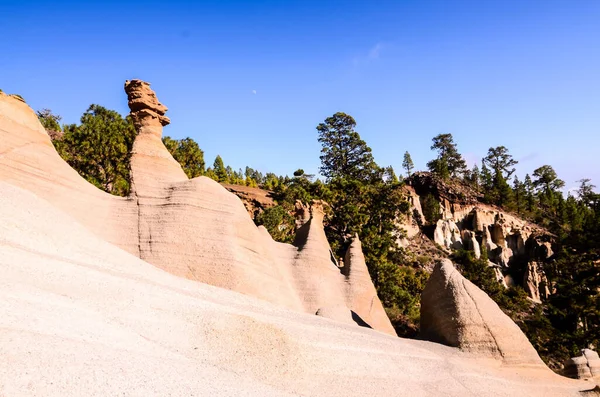 Σχηματισμοί Βράχων Paisaje Lunar Στο Canary Island Τενερίφη Ισπανία — Φωτογραφία Αρχείου