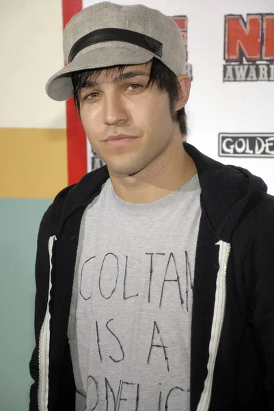 Bassist Pete Wentz Bandet Fall Out Boy Nme Music Awards — Stockfoto