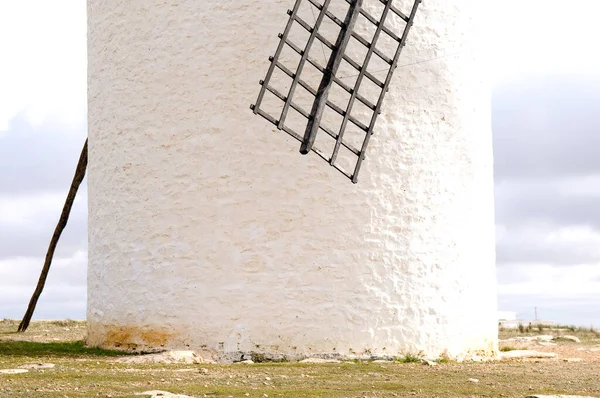 Nahaufnahme Einer Spanischen Windmühle Campo Criptana — Stockfoto