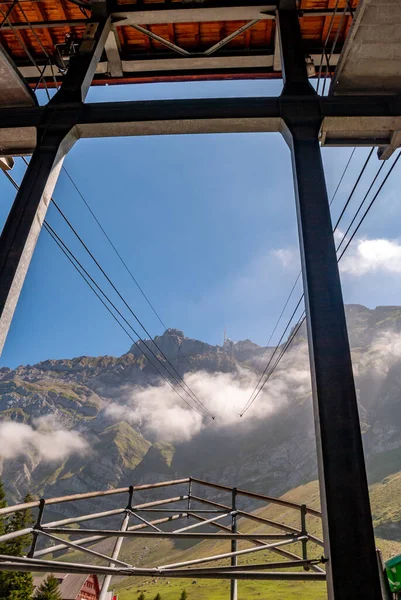 Plan Vertical Des Pistes Téléphérique Santis Pass Gamme Schwagalp Suisse — Photo