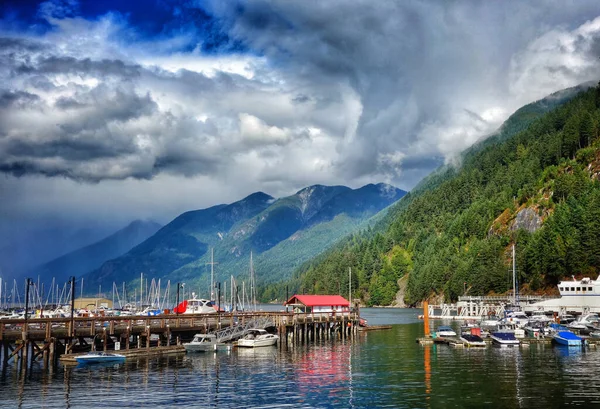 Festői Kilátás Nyílik Patkó Öböl Kompterminál Vancouver Kanada — Stock Fotó