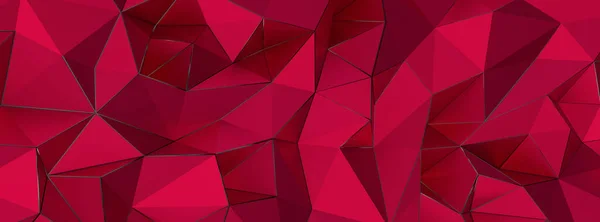 Rouge Tendance Low Poly Design Magenta — Photo