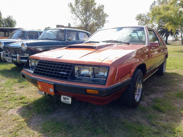 Brown Sport Fox Corps Ford Mustang Turbo Berline Hayon Deux — Photo