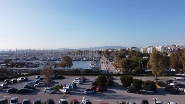 Une Belle Vue Sur Marina Alimos Parking Public — Photo