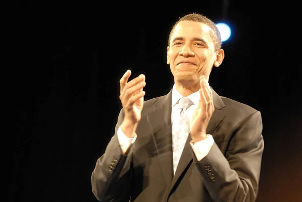 Ancien Président Barack Obama Aux Débats Démocratiques Cnn Kodak Theatre — Photo