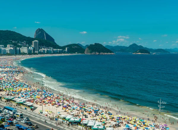 Una Vista Aerea Della Ricca Spiaggia Copacabana — Foto Stock