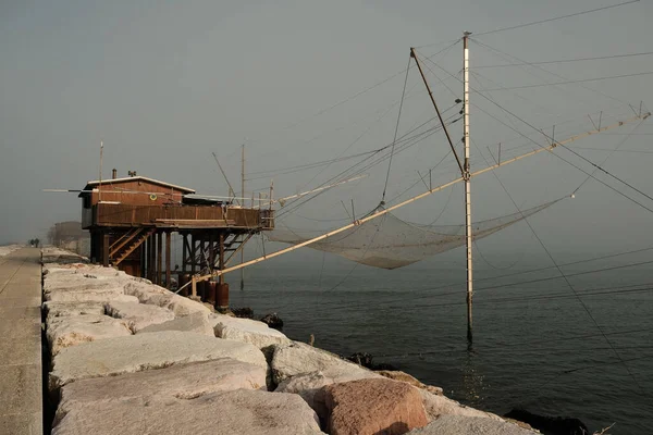 Una Vista Panorámica Una Estación Pesca Tradicional Madera — Foto de Stock