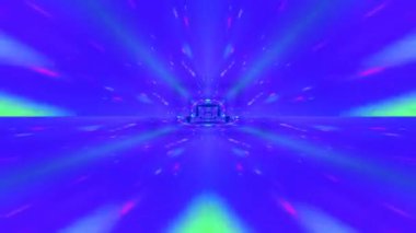 Renkli fraktal desen hareketleriyle soyut bir döngü animasyonu