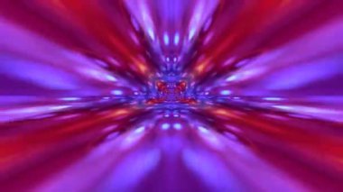 Renkli fraktal desen hareketleriyle soyut bir döngü animasyonu