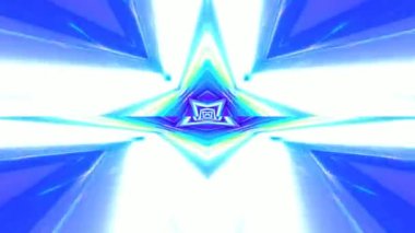 Renkli fraktal desen hareketleriyle soyut bir döngü animasyonu