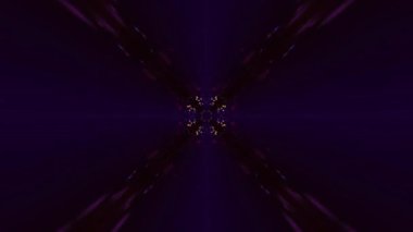 Renkli fraktal desen hareketleriyle soyut bir döngü animasyonu