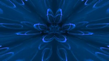 Renkli fraktal desen hareketleriyle soyut bir döngü animasyonu