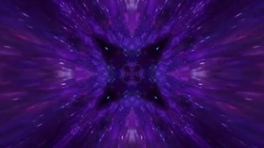 Renkli fraktal desen hareketleriyle soyut bir döngü animasyonu