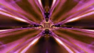 Renkli fraktal desen hareketleriyle soyut bir döngü animasyonu