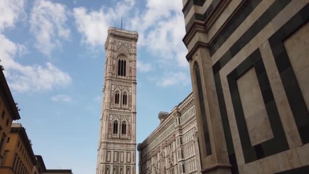 피렌체 대성당의 파노라마 마리아델피오레 두오모 지오토의 — 비디오