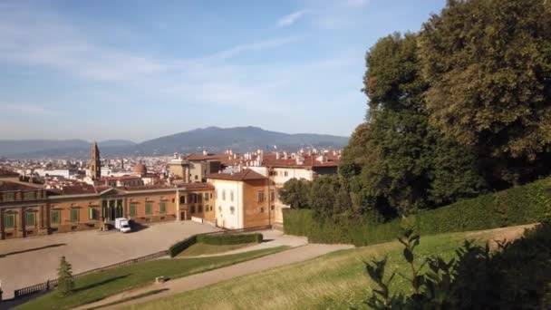 Неповторний Вид Палац Пітті Сади Боболі Флоренції Італія — стокове відео