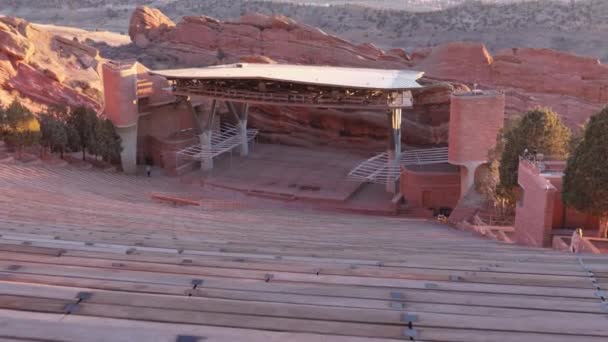 Una Grabación Cámara Lenta Del Anfiteatro Red Rocks Morrison Colorado — Vídeo de stock